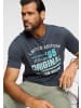 Man's World T-Shirt in dunkelblau-graublau
