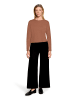 BETTY & CO Casual-Shirt mit Rundhalsausschnitt in Dark Brown Melange