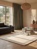 KADIMA DESIGN Teppich Kurzflor Uni rutschhemmend pflegeleicht Wohnzimmer Flur in Beige