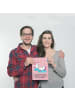 Mr. & Mrs. Panda Bild Einhorn Sekt mit Spruch in Rot Pastell