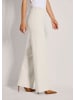 MADELEINE Weite Jerseyhose mit Biesen in perlweiß