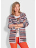 GOLDNER Luftige multicolore Strickjacke in cremeweiß / pfirsich / gemustert