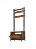 VASAGLE Garderobenständer Barnet in Braun-Schwarz - (B)65 x (H)170 x (T)40 cm