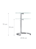 relaxdays Kaffeetisch in Silber - Ø 46 cm