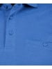 Ragman Softknit-Poloshirt mit Bund, Velvet Touch in Blau