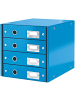Leitz Schubladenbox 4 Fächer Karton blau