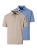 Casa moda Poloshirt Basic in Blau / beige
