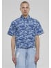 Urban Classics Short Sleeve Shirt in bluelasercamo