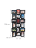 relaxdays Bilderrahmen für 18 Bilder in Schwarz - (B)54 x (H)104 cm