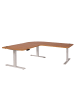 MCW Eck-Schreibtisch D40, Eiche-Dekor, weiß