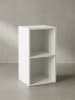 KADIMA DESIGN Standregal Sonoma | 2 Fächer, 30x60x30cm, Melaminbeschichtung in Weiß