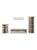 ebuy24 Regalsystem Verona (4-teilig) Weiß 336 x 40 cm