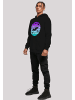 F4NT4STIC Hoodie Retro Alien Weltraum Sonnenuntergang in schwarz