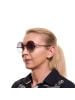 Web Frauen Sonnenbrille Mono-Objektiv Silber