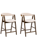 Beliani 2-tlg Barhocker DAY in Beige/Braun
