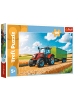 Puzzle 100 - Landmaschinen - Traktor mit Anhänger Trefl 16494