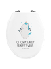Mr. & Mrs. Panda Toilettendeckel Einhorn Fitness mit Spruch in Weiß