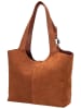 COCCINELLE Einkaufstasche C-Easy Suede in Cognac/Cognac
