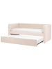 Beliani Kinderbett GASSIN in Beige - (W) 100 x (H) 88 x (L) 231 cm