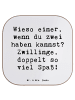 Mr. & Mrs. Panda Glasuntersetzer Spruch Zwillinge Spaß mit Spruch in Weiß