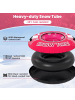 COSTWAY Aufblasbar Schneereifen 107cm Snowtube in Rosa