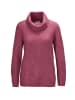 GOLDNER Strickpullover mit interessanter Struktur und Glitzergarn in brombeere