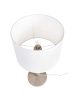 Beliani Tischleuchten LOKY in Beige/Weiß - (W) 30 x (H) 58 x (L) 30 cm