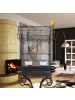 relaxdays Vogelkäfig in Schwarz - (B)55 x (H)146,5 x (T)50 cm