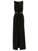 Adrianna Papell Langes Abendkleid Draped Jersey Gown in schwarz