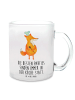 Mr. & Mrs. Panda Glas Fuchs Koch mit Spruch in Transparent