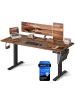 SONGMICS Schreibtisch Balok in Braun - (B)70 x (H)(72-120) x (T)160 cm