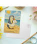 Mr. & Mrs. Panda Postkarte Pinguin Schwimmring Design ohne Spruch in Weiß
