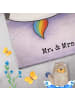 Mr. & Mrs. Panda Gästehandtuch Einhorn Blümchentail Design mit Spruch in Weiß