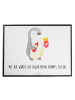 Mr. & Mrs. Panda Schreibunterlage Pinguin Pommes mit Spruch in Weiß