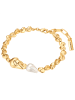 Yokoamii Armband aus Metall-Legierung mit Muschelkernperle in gelbgold