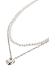 myMo Women Multi-Strand Necklace in Silver White