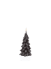 MARELIDA LED Kerze Tannenbaum Weihnachtsbaum Echtwachs H: 16cm in grau