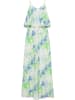 IZIA Damen Maxikleid in Blau Grün