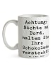 Mr. & Mrs. Panda Tasse Nichte Schokolade mit Spruch in Weiß