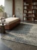 KADIMA DESIGN Teppich Kurzflor waschbar VERNANTE Vintage Wohnzimmer Diele in Grün-Grau