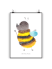 Mr. & Mrs. Panda Wandbild Hummel flauschig ohne Spruch in Weiß