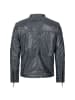 PAULGOS Lederjacke Übergangsjacke Biker Look Echtleder D1 in Grau