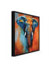 WALLARENA Bild mit Rahmen Elefant in Orange