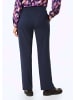 GOLDNER Jerseyhose Weite Stoffhose VERA mit Biesen in marine