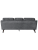Beliani 3-Sitzer Sofa LOKKA in Grau/Braun - (W) 204 x (H) 85 x (L) 83 cm