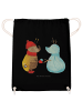 Mr. & Mrs. Panda Gymnastiktasche Nachtfalter Schneemann ohne Spruch in Schwarz