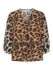 b. young BYHINVA LEOPARD BLOUSE - LIGHT WOVEN A-shape in Black Mix