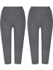 Erwin Müller Single-Jersey Capri-Leggings 2er-Pack in grau meliert