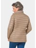 GOLDNER Kurzgröße:  Steppjacke Leichte Steppjacke mit Kapuze in cappuccino / schieferblau