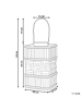 Beliani Laterne LUMBIS in Braun - (W) 22 x (H) 54 x (L) 22 cm